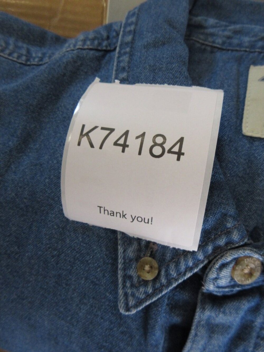 Dickies Shirt XXXL Denim Button Down Workwear Pocket Deadstock Y2K NEW - Picture 13 of 13